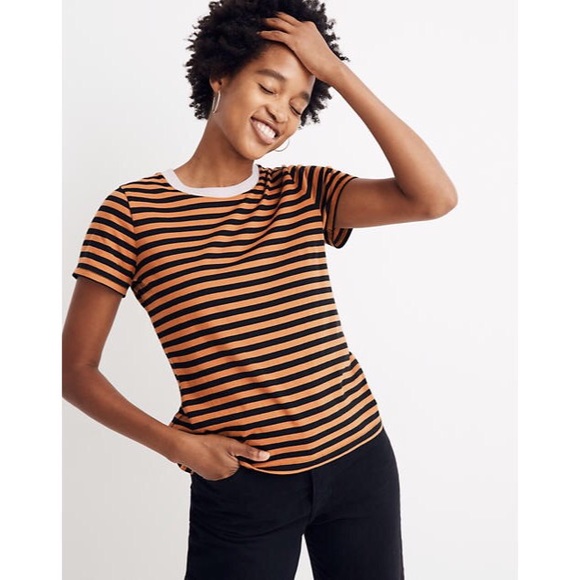 Madewell Vintage Tee in Lark Stripe - Size Large - Picture 1 of 5